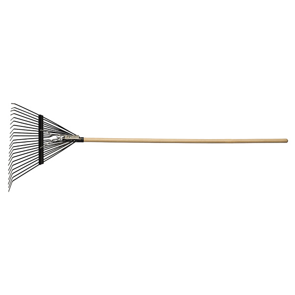Springback lawn rake 22 steel tines hardwood handle Model: LLR22
