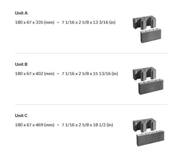 Tandem Next Wall System 180mm Structural Unit
