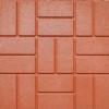 Brick Pattern Patio Slab Red 24